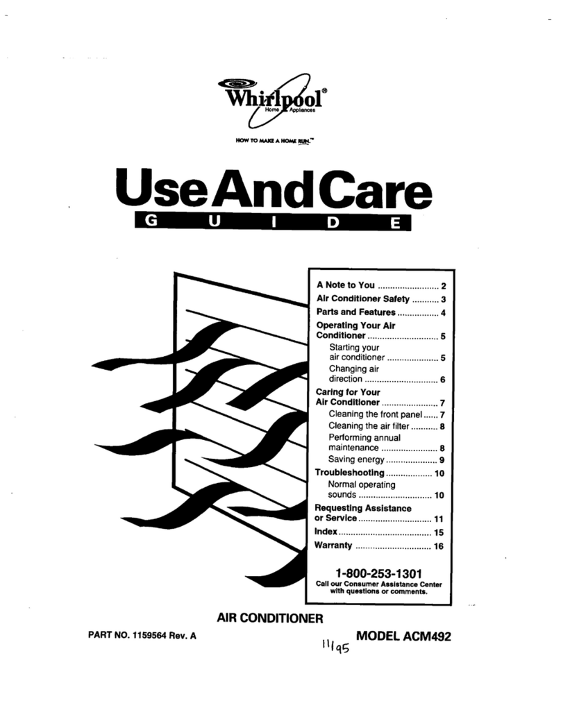 Whirlpool ACM492 User manual