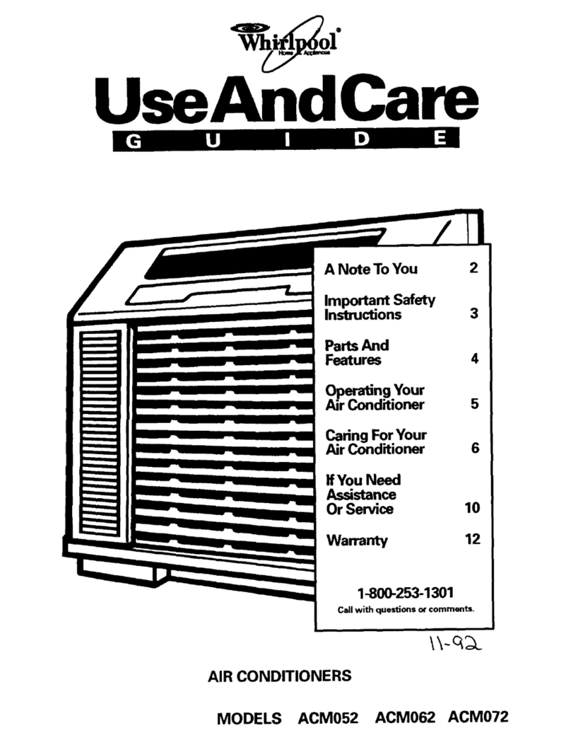 Whirlpool ACM052 User manual