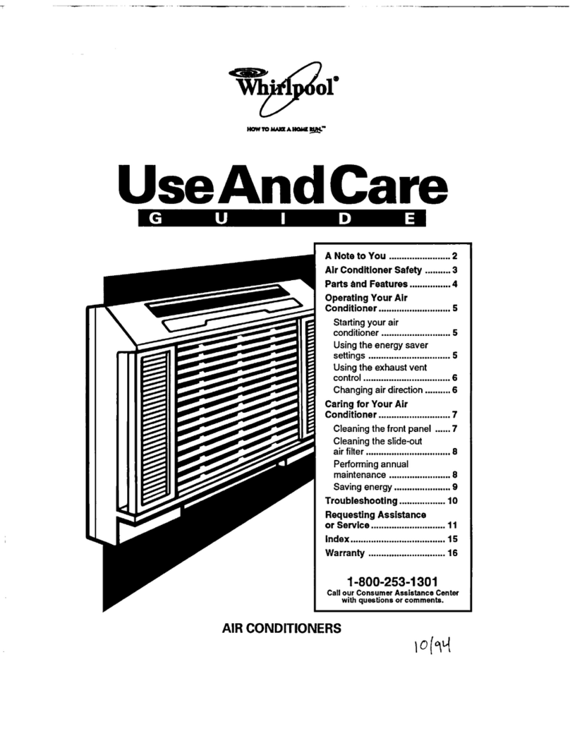 Whirlpool ACH082XD0 User manual