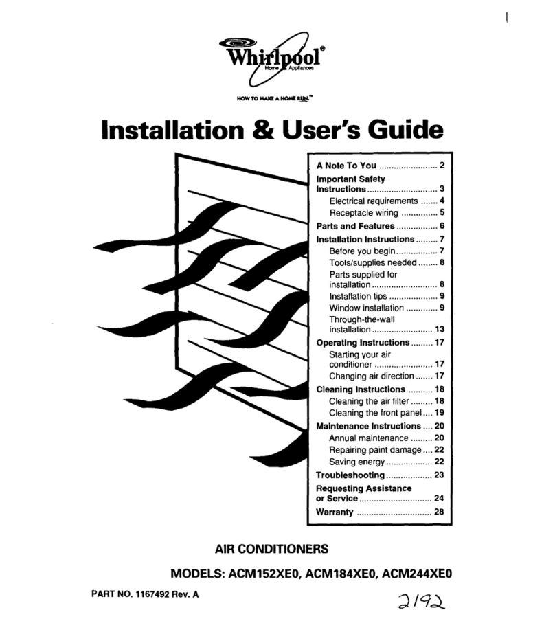 Whirlpool ACM 152XE0 Operation manual