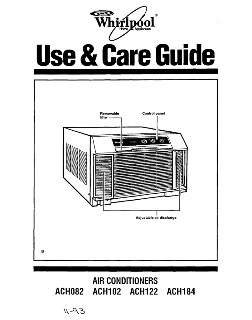 Whirlpool ACH082 User manual