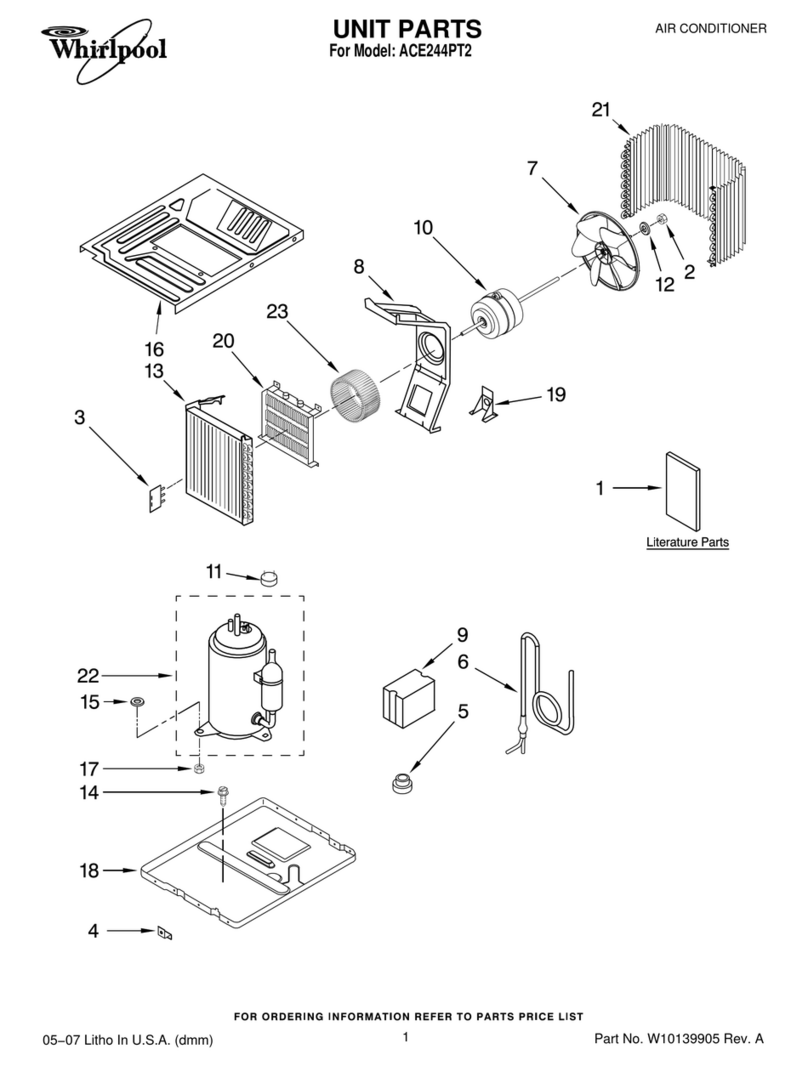 Whirlpool ACE244PT2 parts list