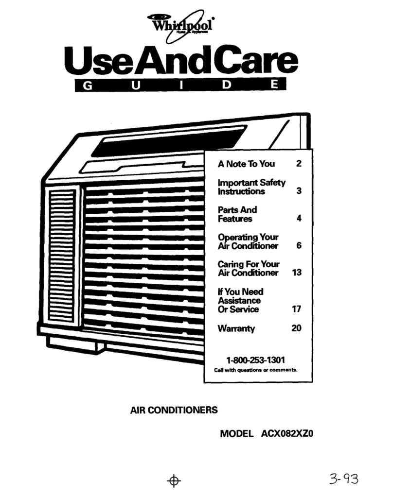 Whirlpool ACXO82XZO User manual Whirlpool ACXO82XZO User manual