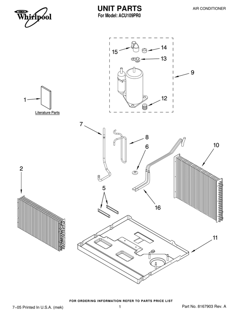 Whirlpool ACU109PR0 User manual Whirlpool ACU109PR0 User manual