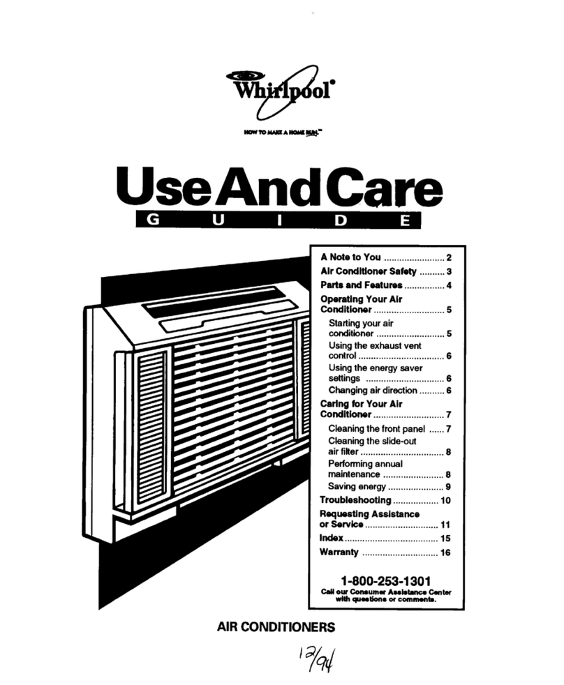 Whirlpool ACU124XD0 User manual Whirlpool ACU124XD0 User manual