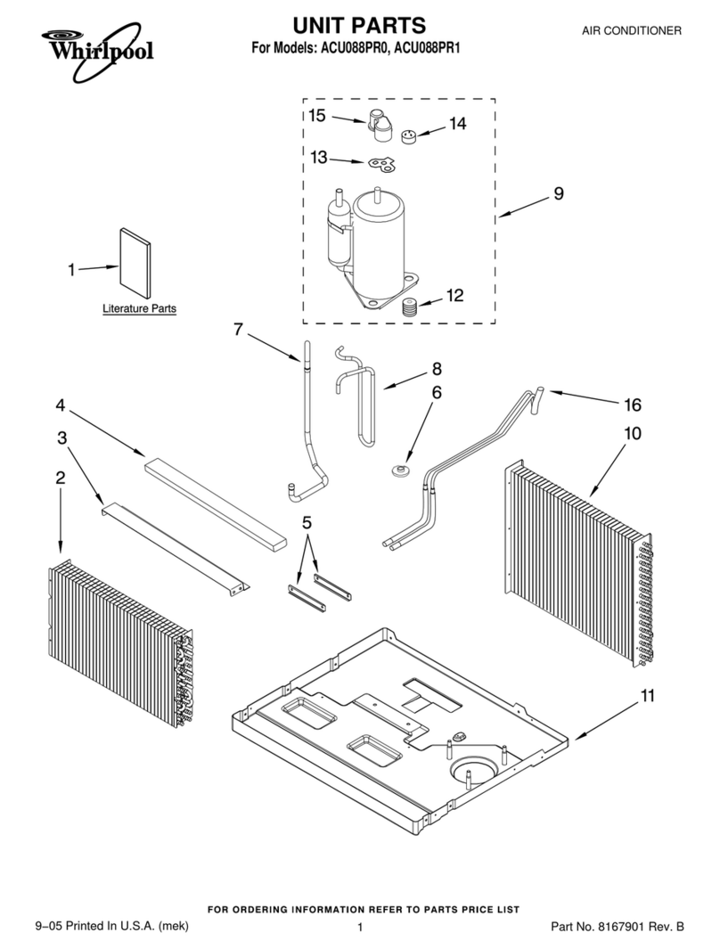 Whirlpool ACU088PR0 User manual