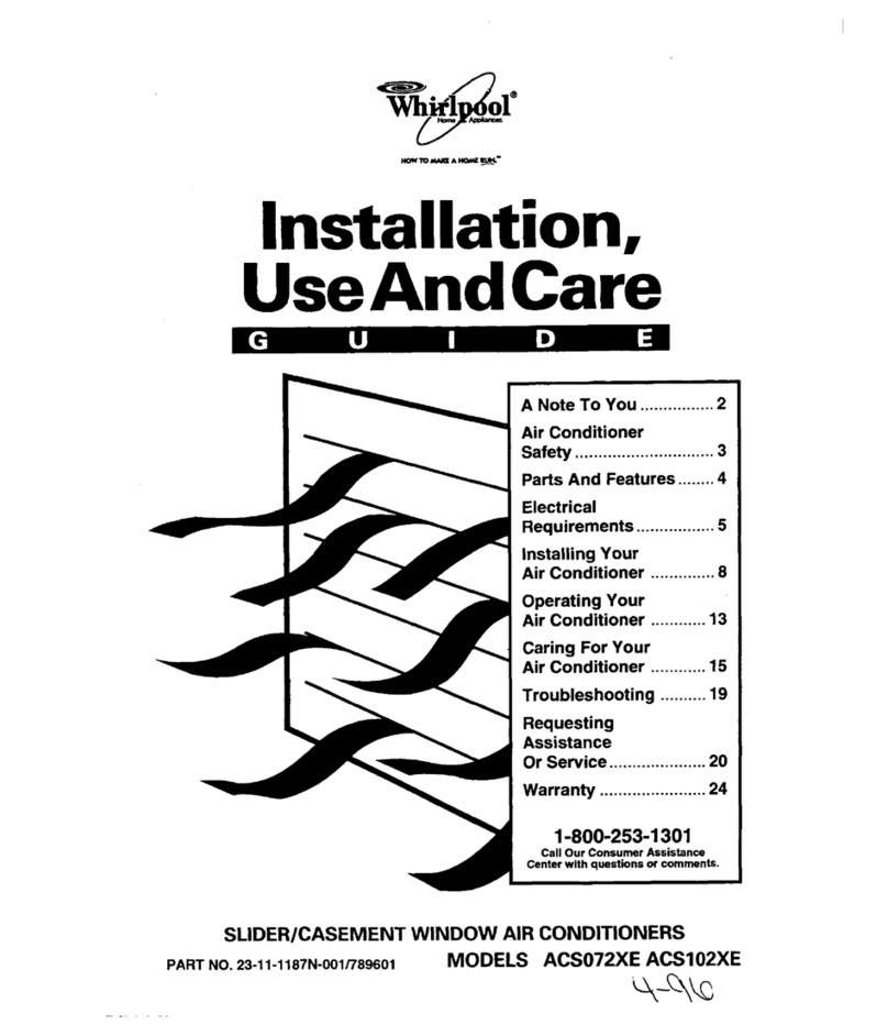 Whirlpool ACS072XE User manual