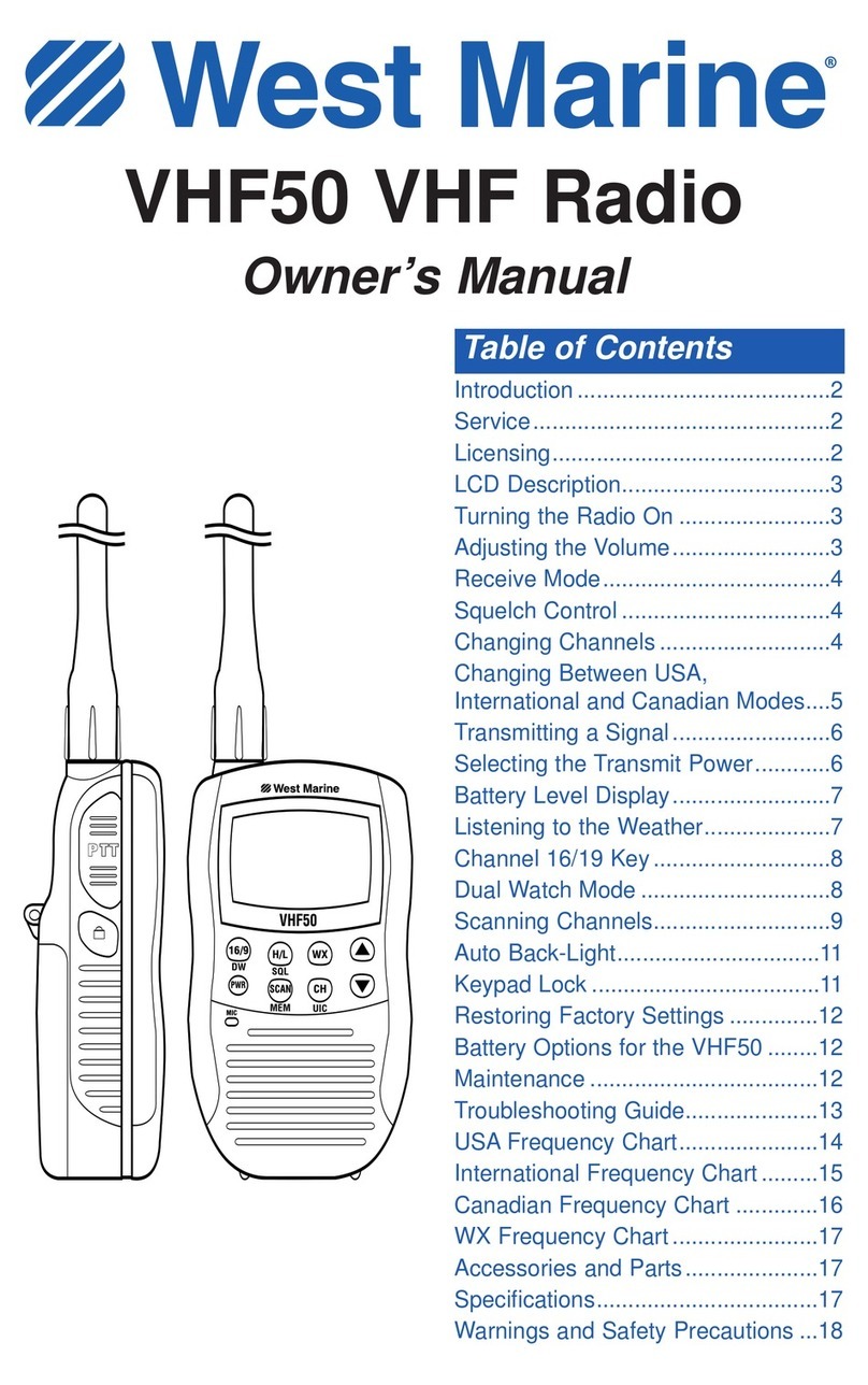 West Marine VHF50 owner's manual