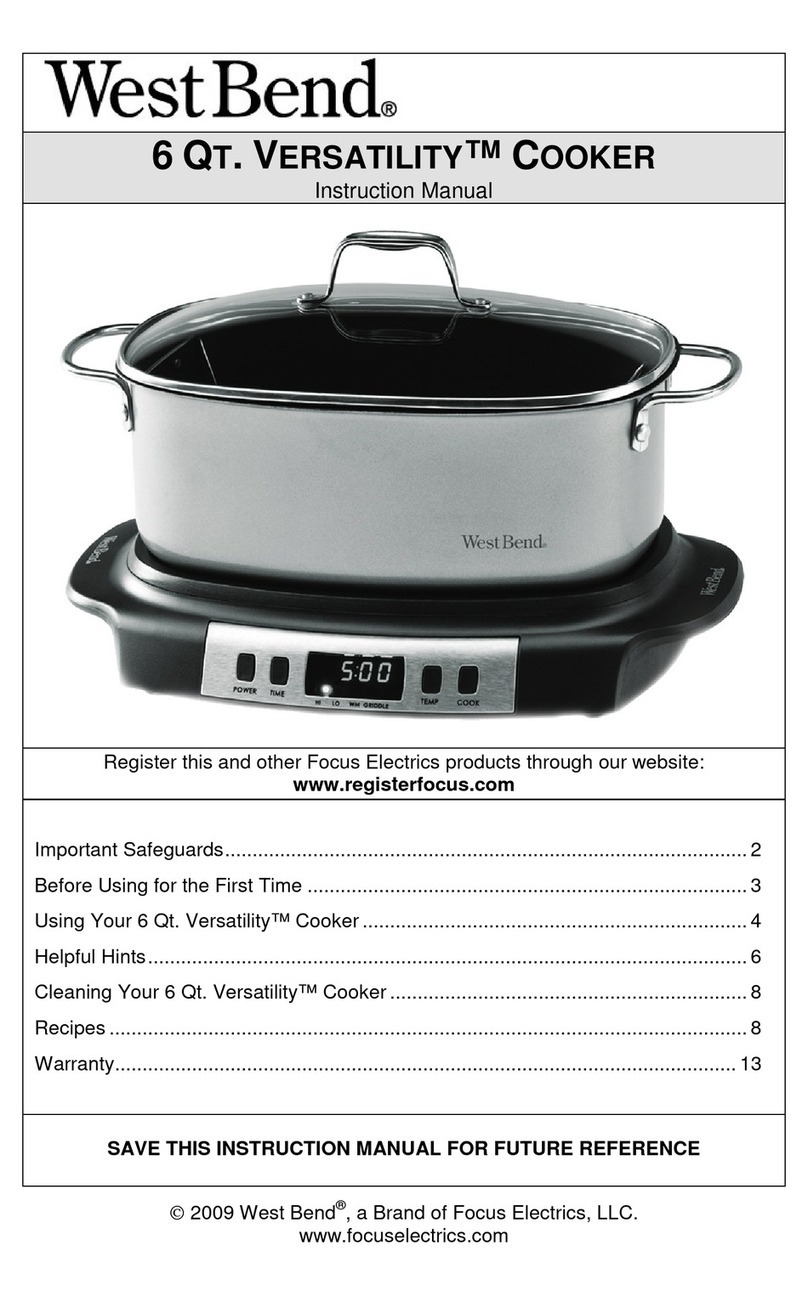 West Bend Versatility 84966 User manual