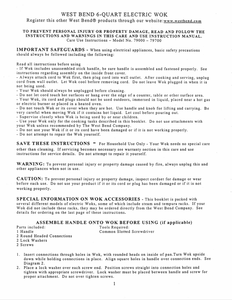 West Bend 79101 Manual