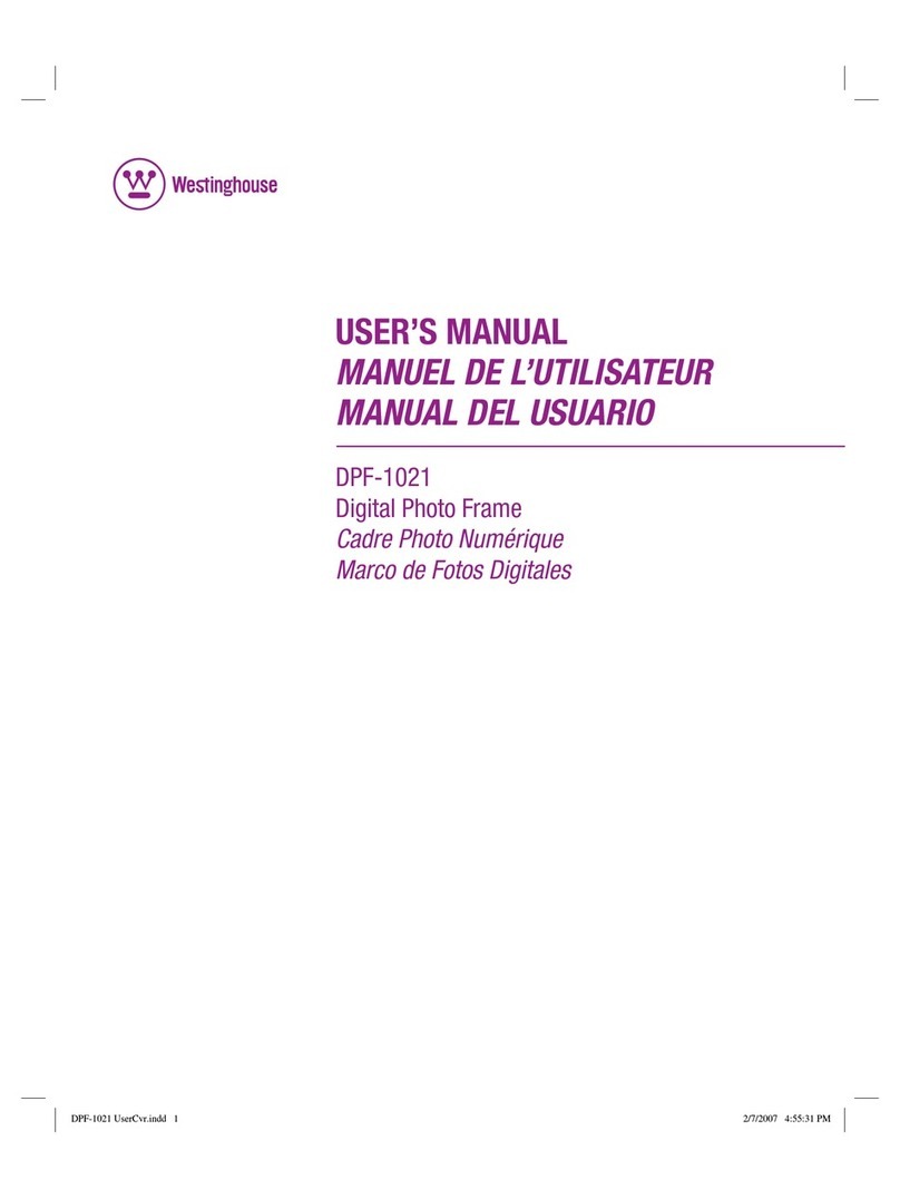 Westinghouse DPF-1021 - Digital Photo Frame user manual
