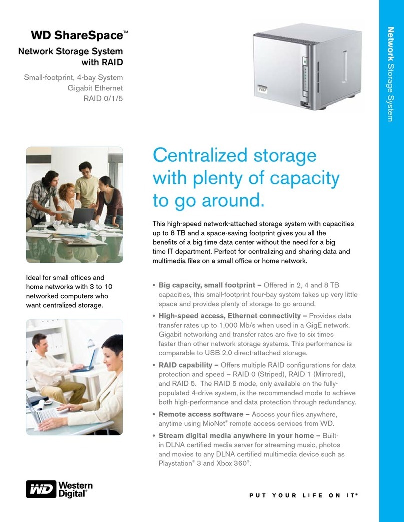 Western Digital WDA4NC80000 - ShareSpace NAS Server User manual Western Digital WDA4NC80000 - ShareSpace NAS Server User manual