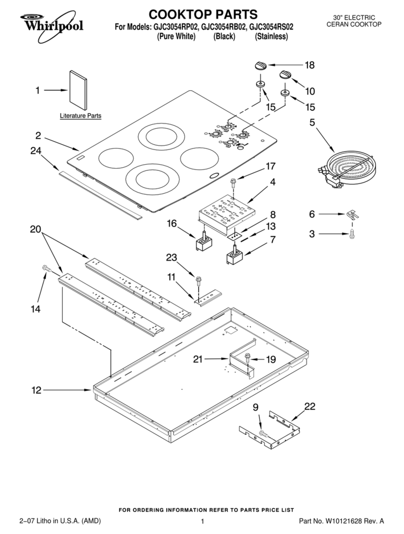 Whirlpool CERAN GJC3054RB02 parts manual Whirlpool CERAN GJC3054RB02 parts manual