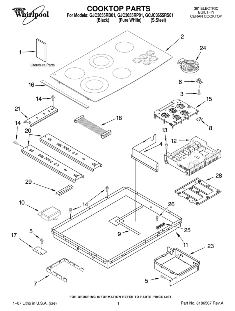 Whirlpool GJC3655R parts list