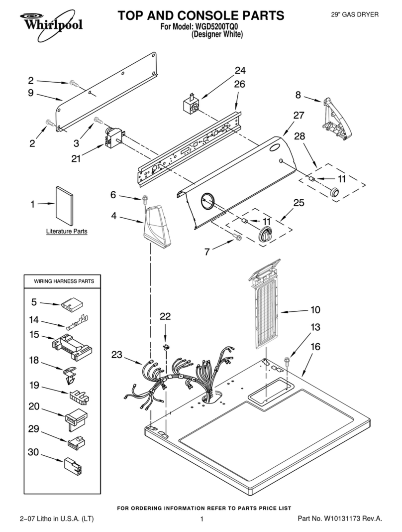 Whirlpool WGD5200T parts list