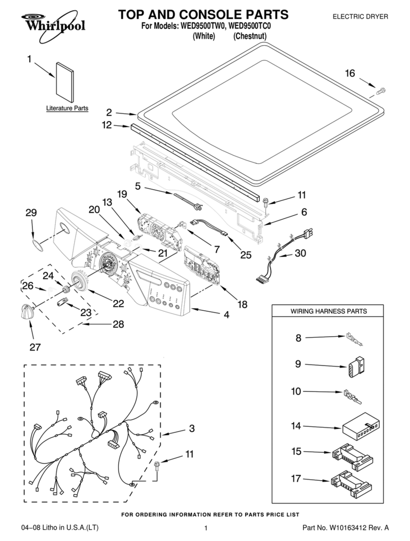 Whirlpool WED9500TC0 parts list