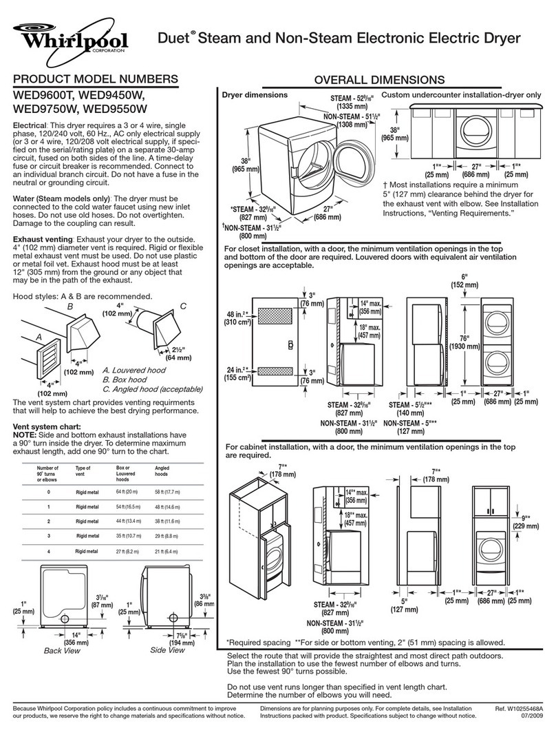 Whirlpool Duet WED9600T Manual