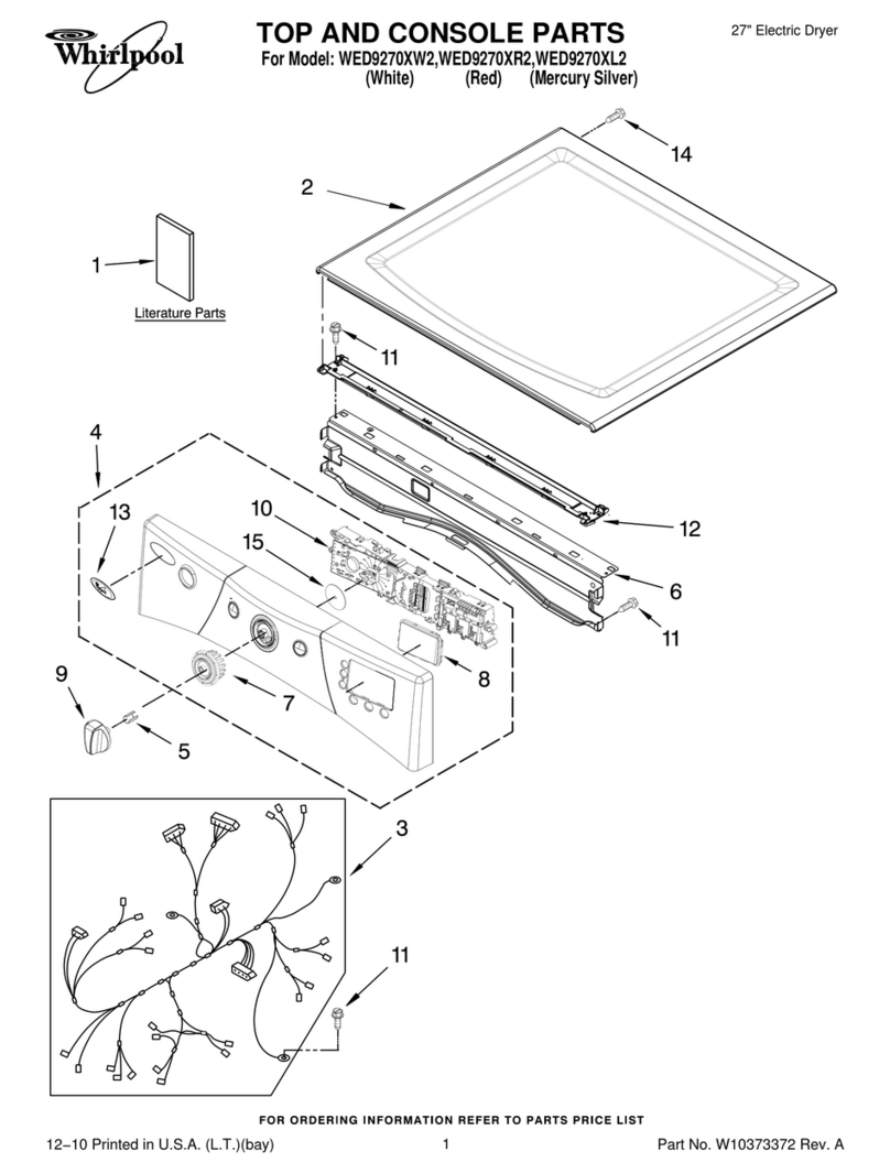 Whirlpool WED9270XL2 parts list