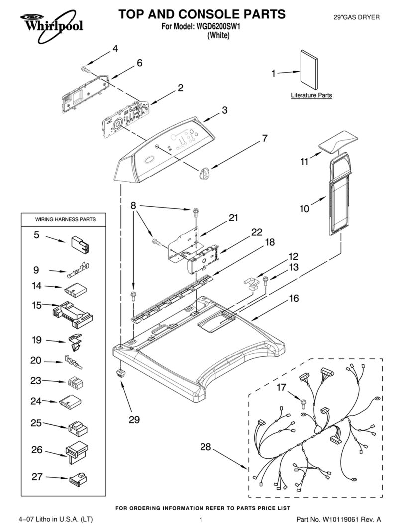 Whirlpool WGD6200SW1 User manual