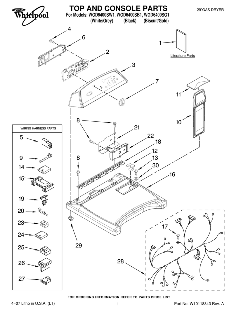 Whirlpool WGD6400SB1 parts list
