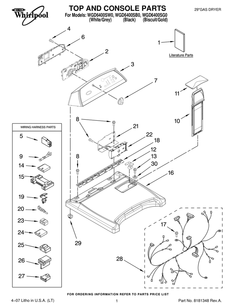 Whirlpool WGD6400SW0 User manual