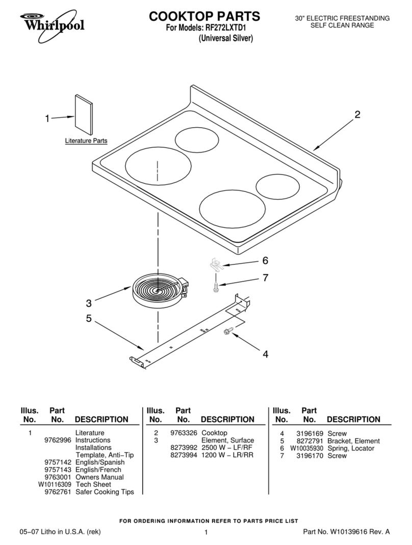 Whirlpool RF272LXTD1 User manual