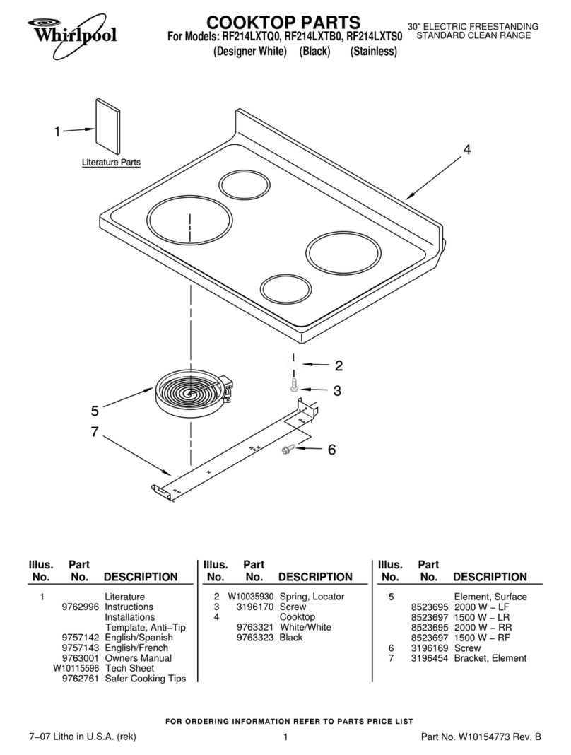 Whirlpool RF214LXT User manual