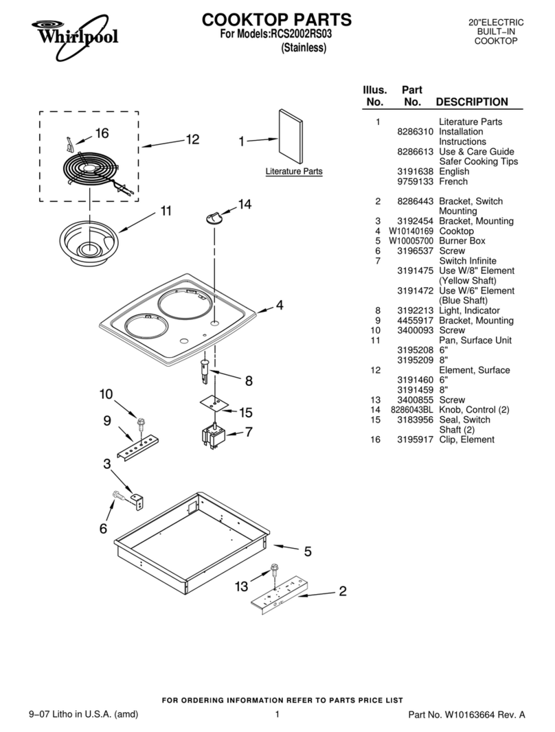 Whirlpool RCS2002RS03 parts list