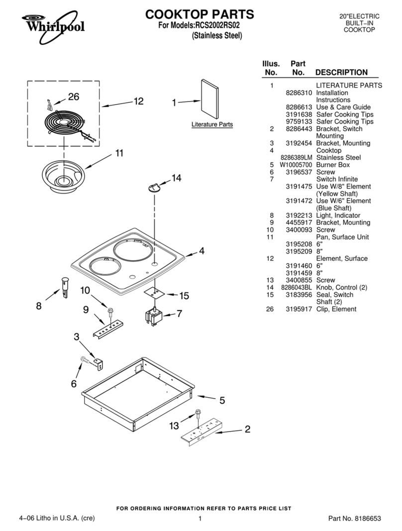 Whirlpool RCS2002RS02 parts list