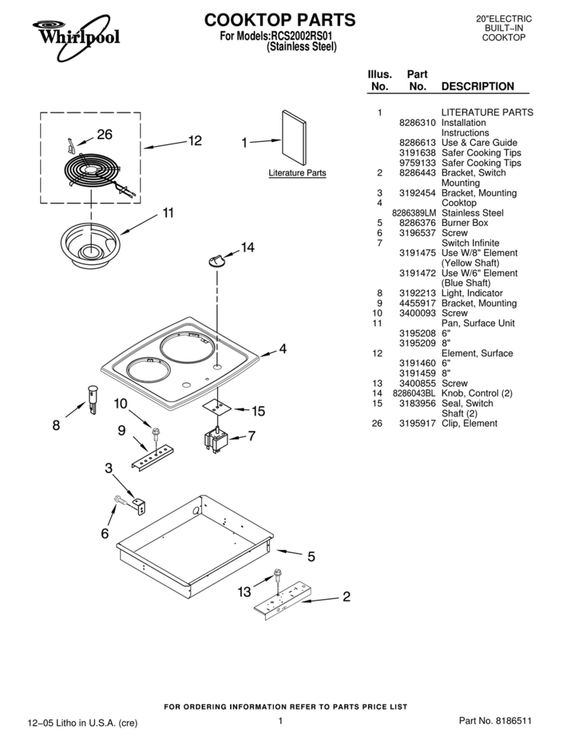 Whirlpool RCS2002RS01 parts list