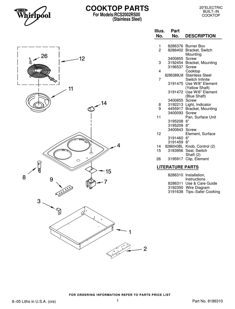Whirlpool RCS2002R parts manual