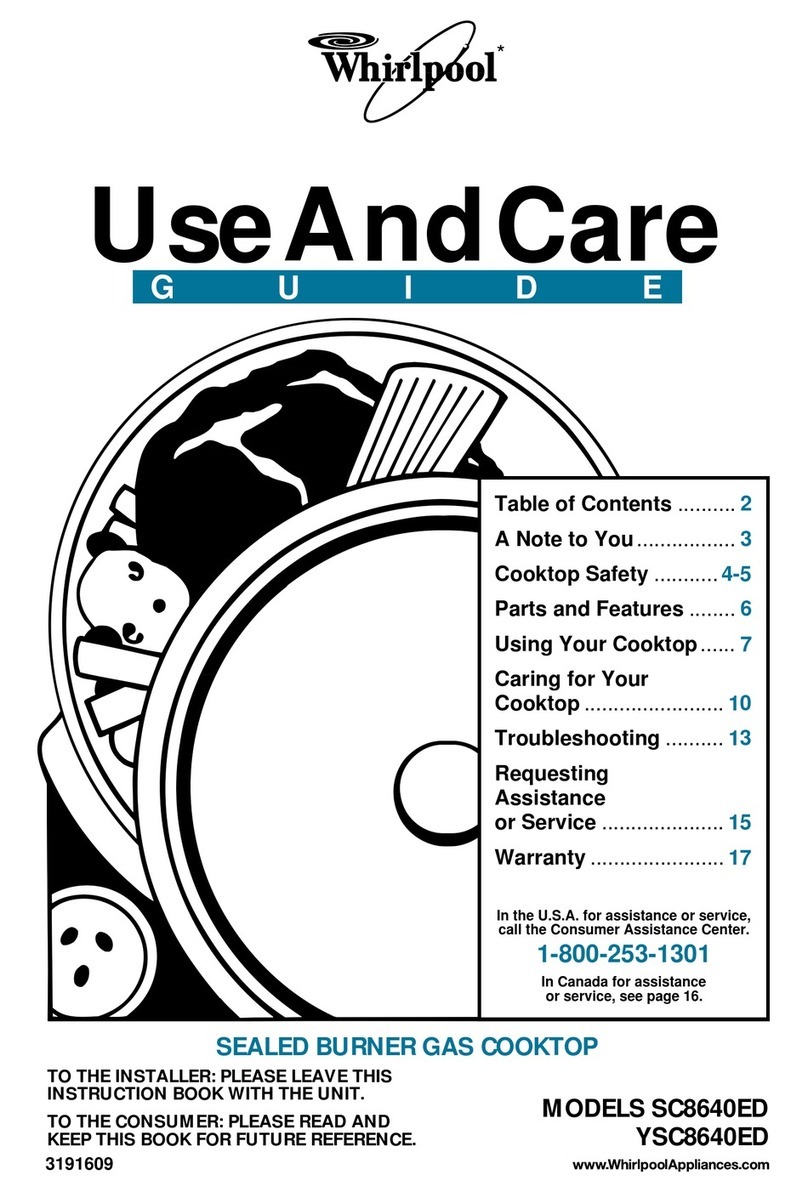 Whirlpool SC8640ED Use and care guide