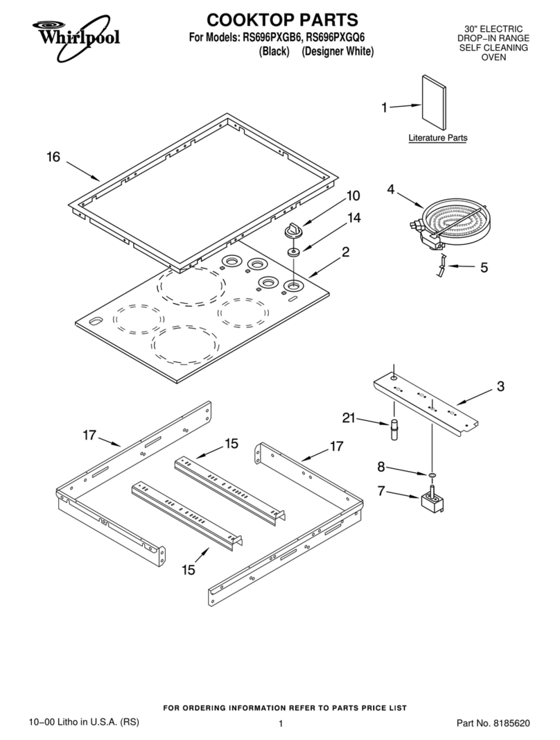 Whirlpool RS696PXGB6 parts list