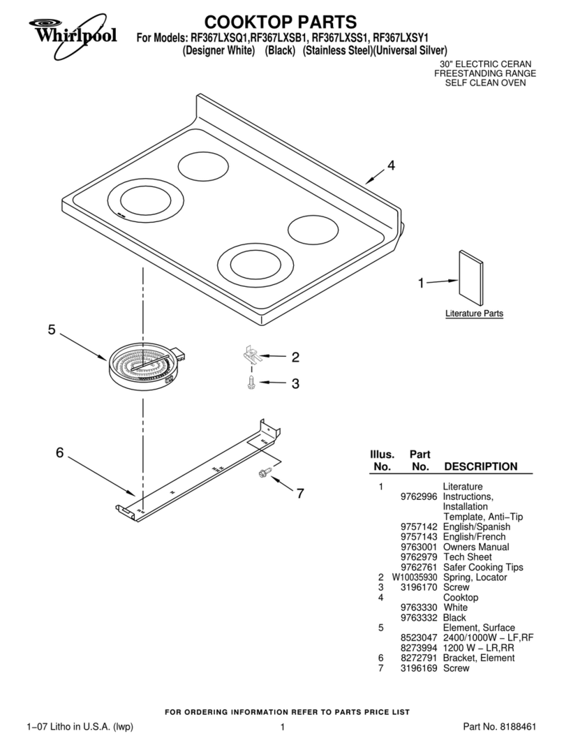 Whirlpool RF367LXSB1 parts list