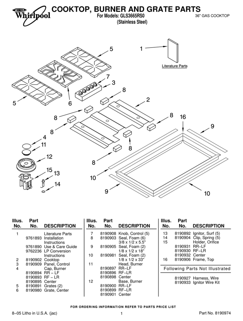 Whirlpool GLS3665RS0 parts list