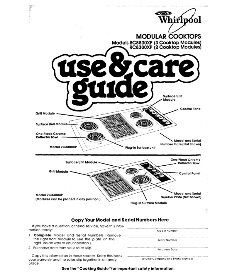 Whirlpool RC88OOXP Use & care guide