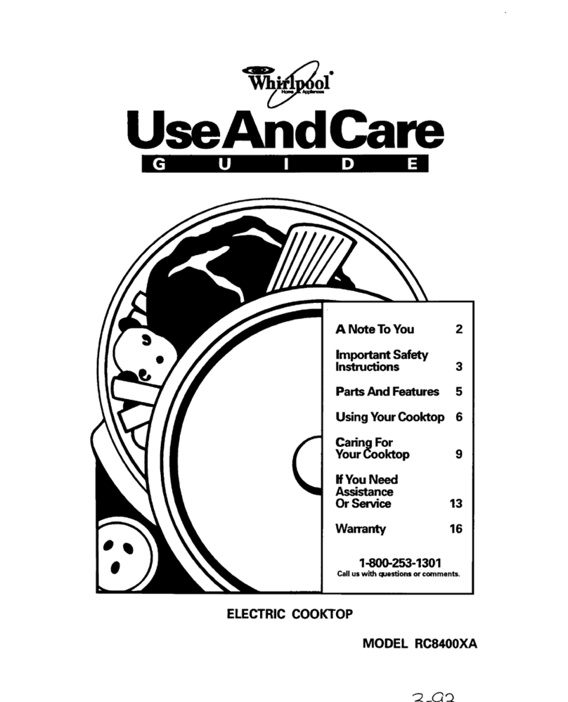 Whirlpool RC8400XA User manual