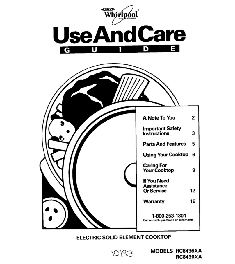 Whirlpool RC8430XA Use and care guide