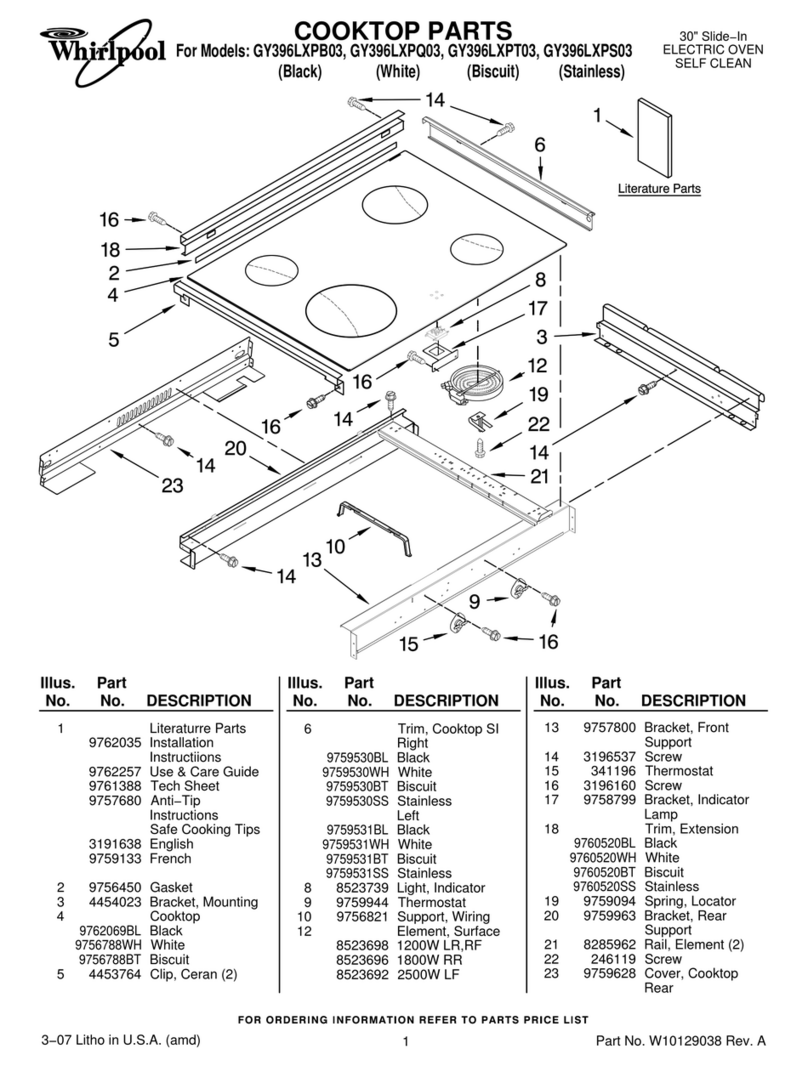 Whirlpool GY396LXP parts manual