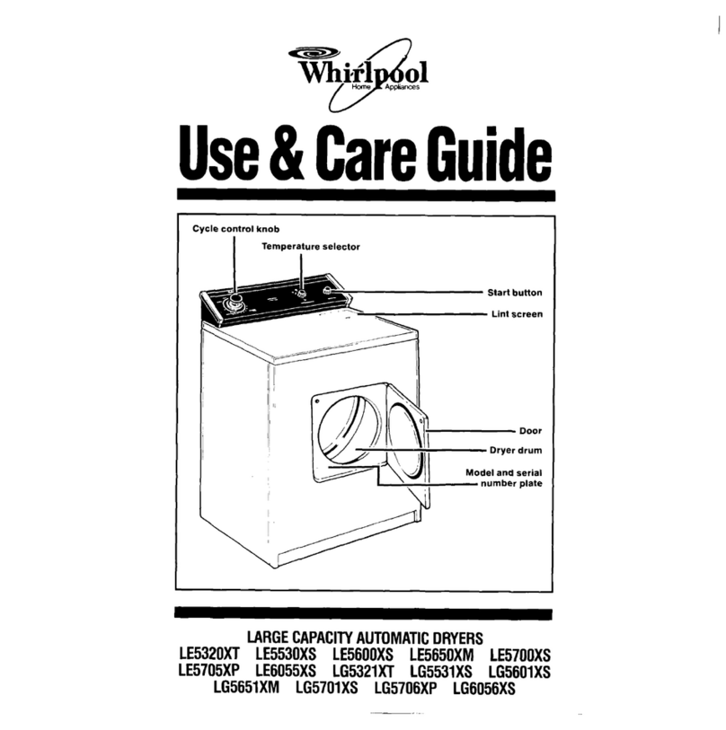 Whirlpool LE5320XT Use and care guide