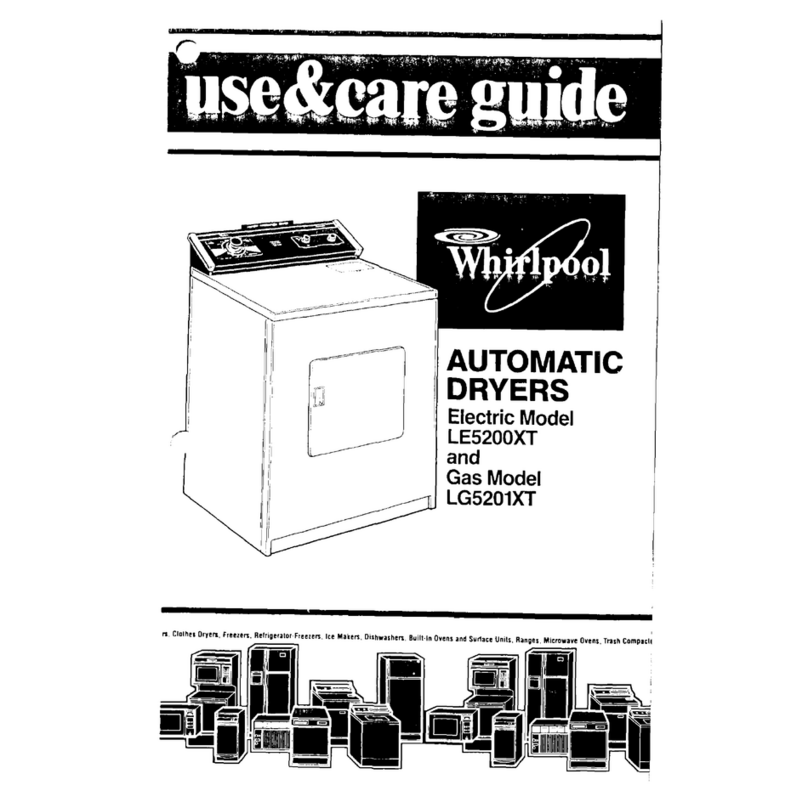 Whirlpool LE5200XT Use and care guide Whirlpool LE5200XT Use and care guide