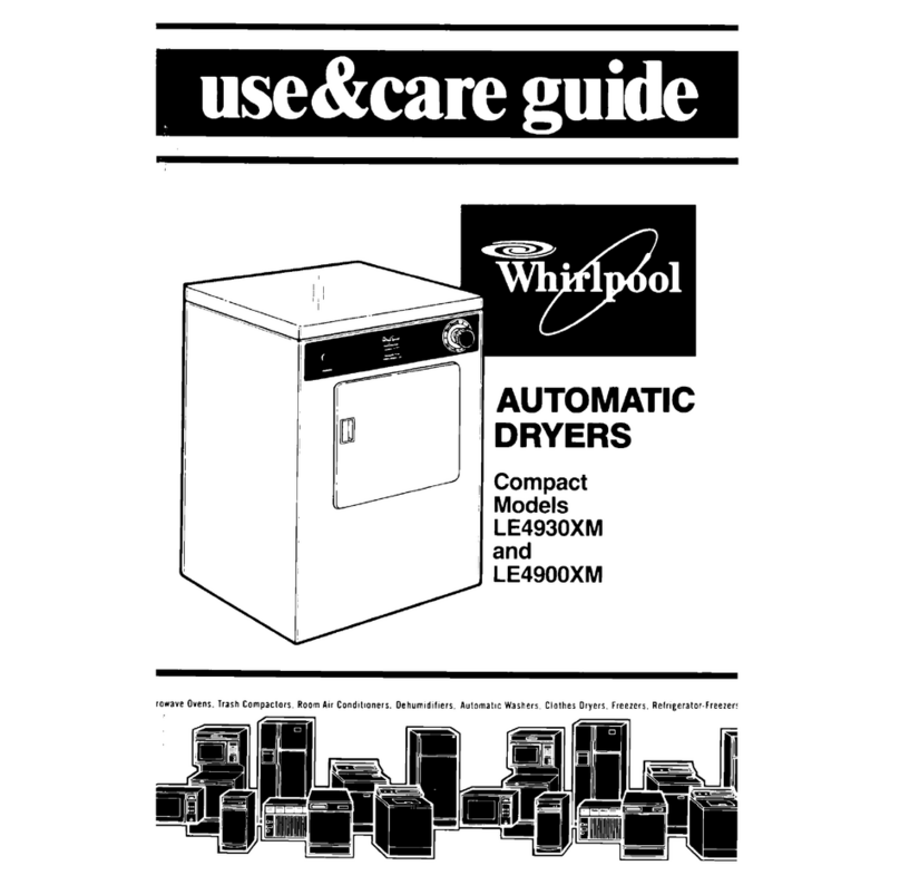 Whirlpool LE4930XM Use and care guide