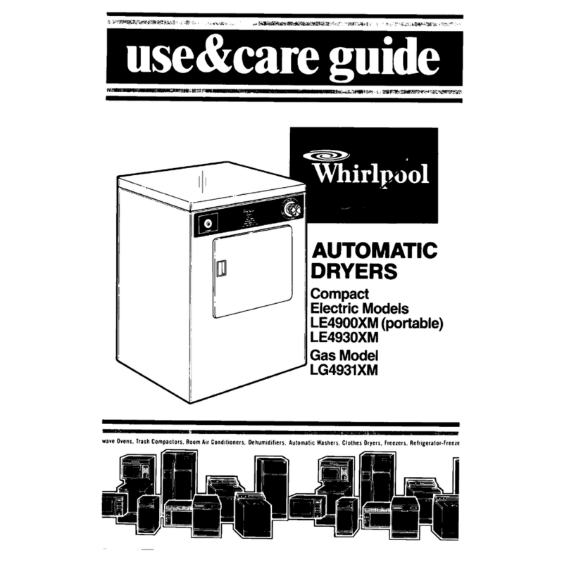 Whirlpool LE4900XM Use & care guide