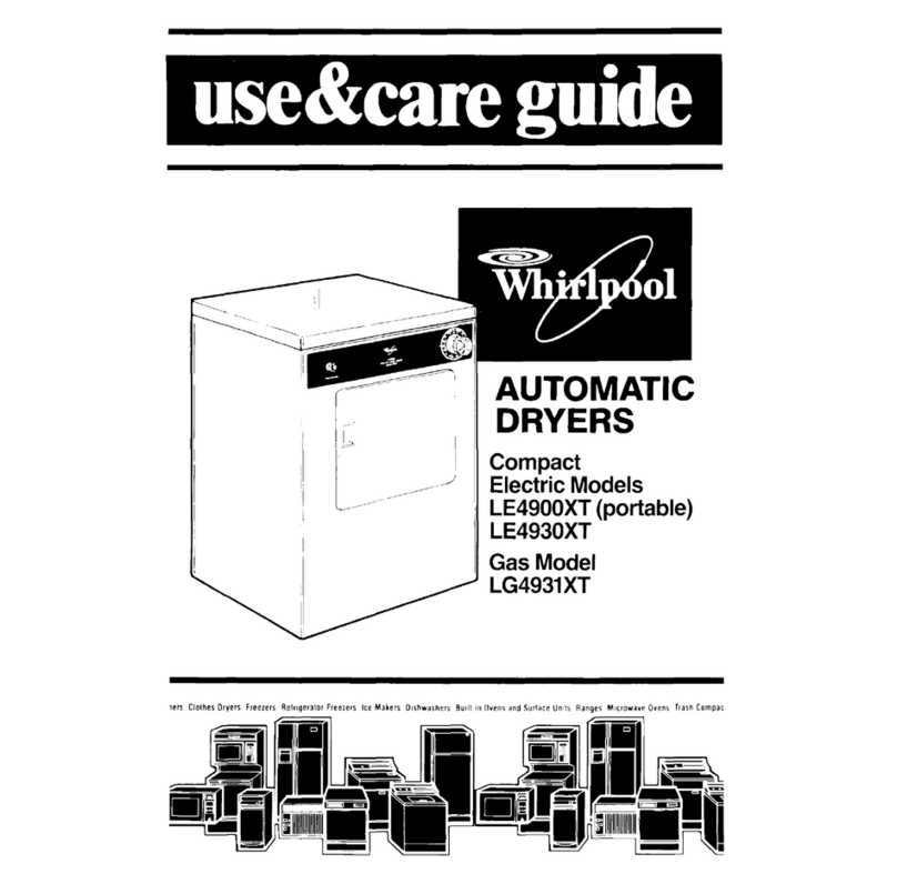 Whirlpool LE4900XT Use and care guide