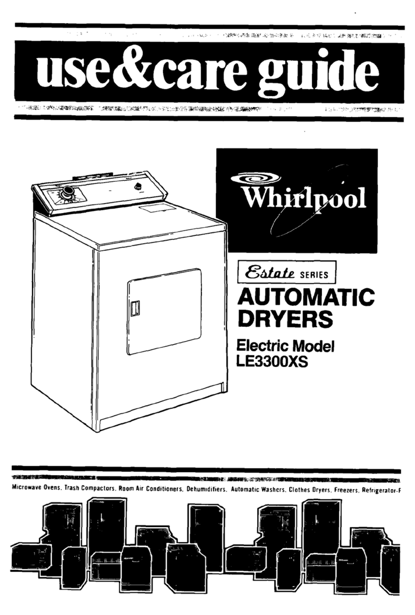 Whirlpool LE3300XS Use & care guide