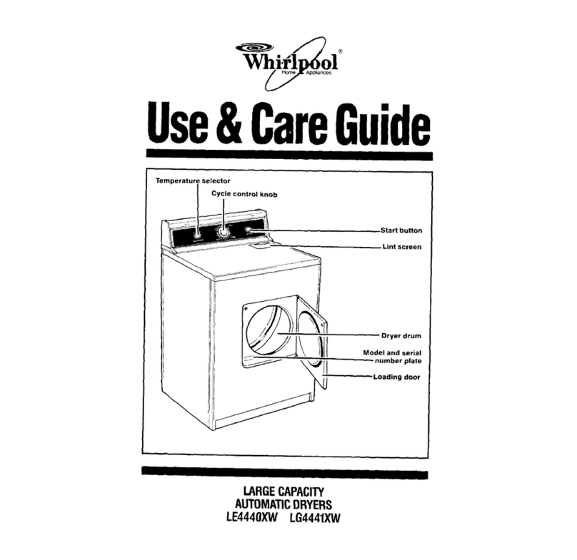 Whirlpool LE444UXW Use and care guide
