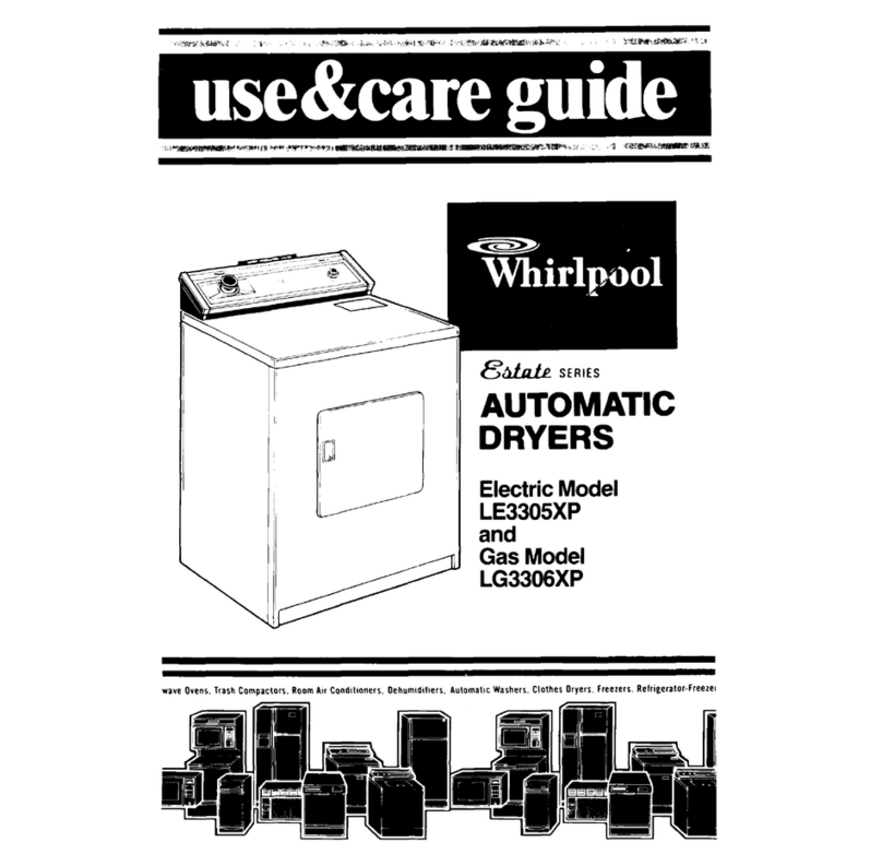 Whirlpool LE3305XP Use & care guide
