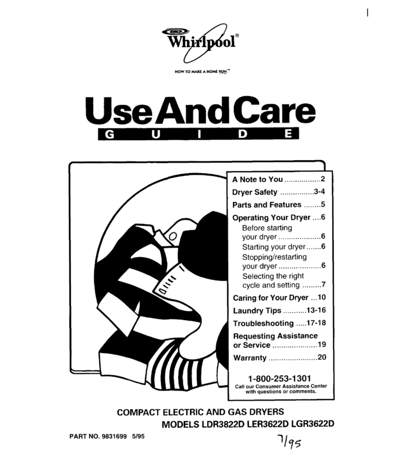 Whirlpool LDR3822D User manual