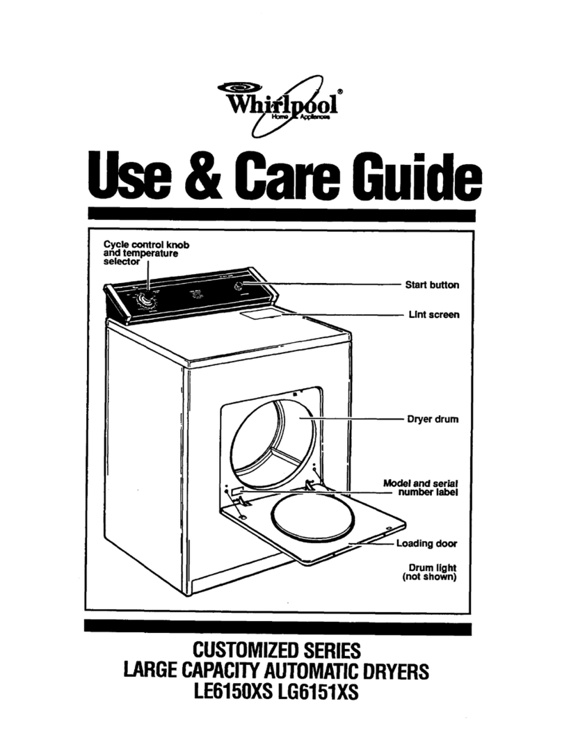 Whirlpool LE6150XS Use and care guide Whirlpool LE6150XS Use and care guide