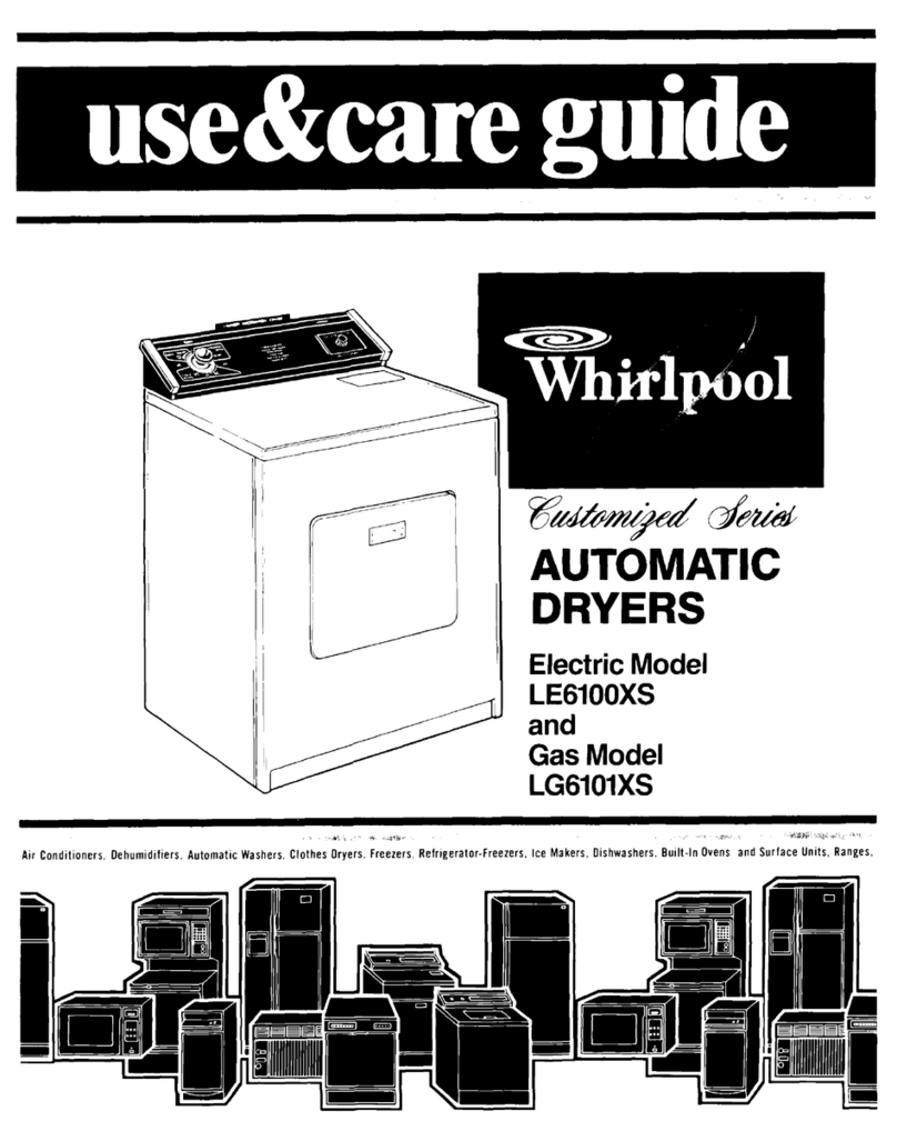 Whirlpool LE61OOXS Use & care guide